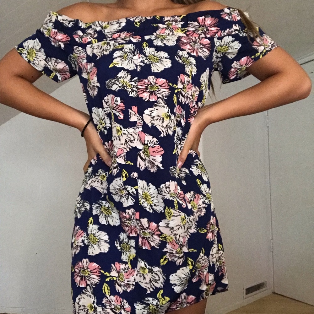 Floral off the shoulder dress